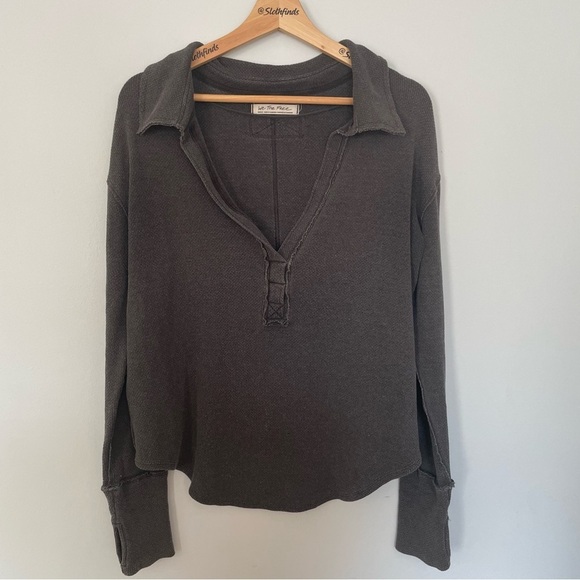 We the Free Anakin Thermal Top for Women- Charcoal- Oversized- Size Small - Picture 10 of 10